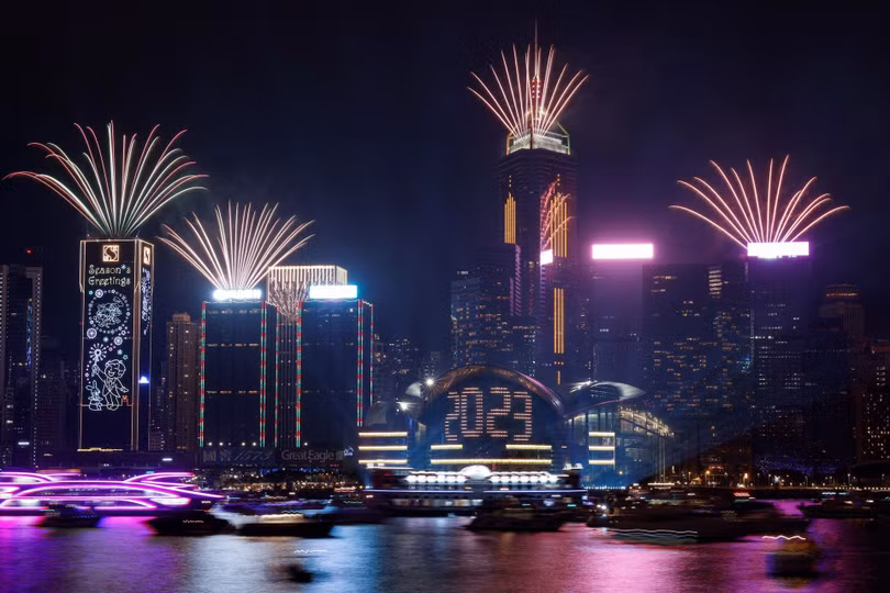 Biển người chào đón năm mới trên khắp thế giới