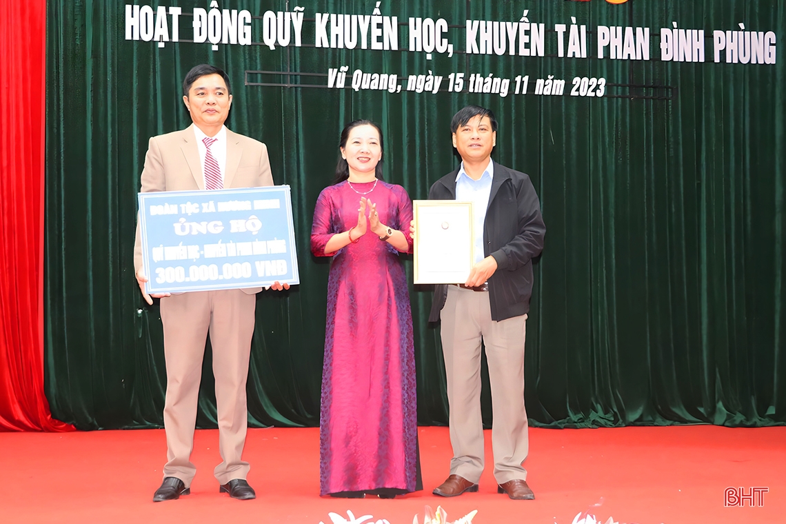 Ra mắt Quỹ khuyến học, khuyến tài Phan Đình Phùng