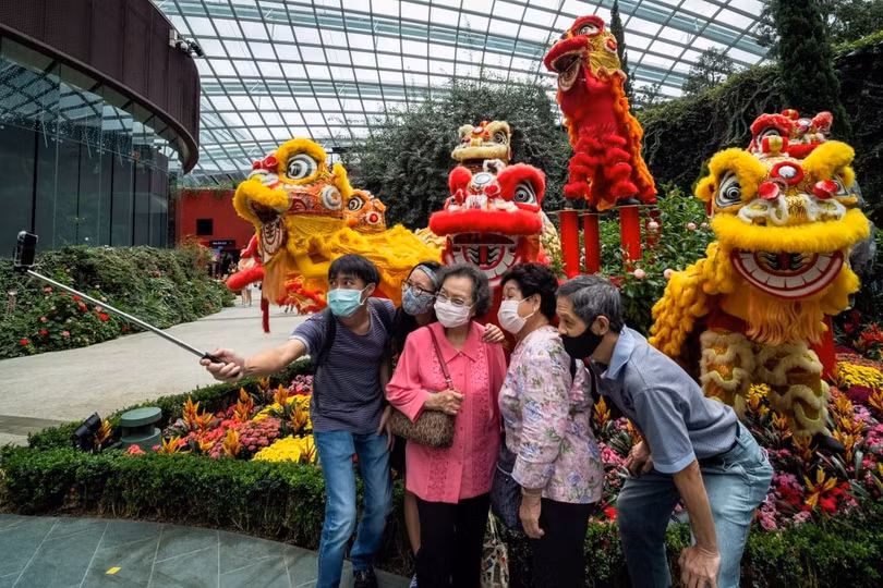 Khung cảnh trang trí tết ở các quốc gia châu Á
