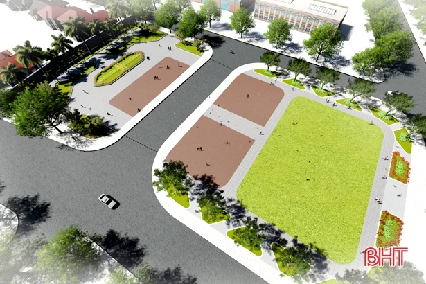 Gần 3 tỷ đồng xây dựng tiểu công viên khu trung tâm hành chính TX Kỳ Anh