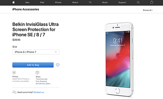 Apple để lộ tên iPhone mới trên trang chủ