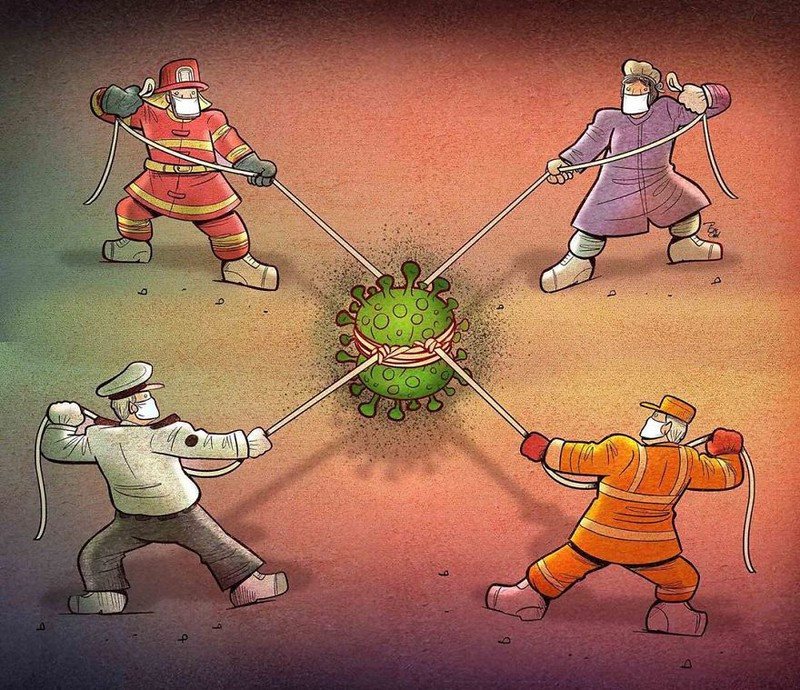 Bộ tranh cảm động về những bác sĩ tuyến đầu chống dịch Covid-19