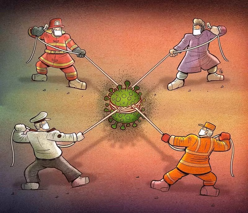 Bộ tranh cảm động về những bác sĩ tuyến đầu chống dịch Covid-19