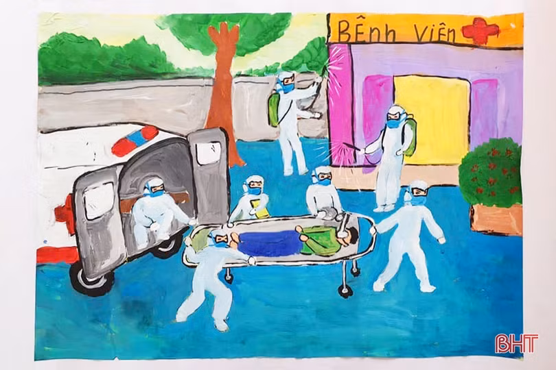 Thiếu nhi Hà Tĩnh hưởng ứng cuộc thi vẽ tranh phòng, chống Covid-19