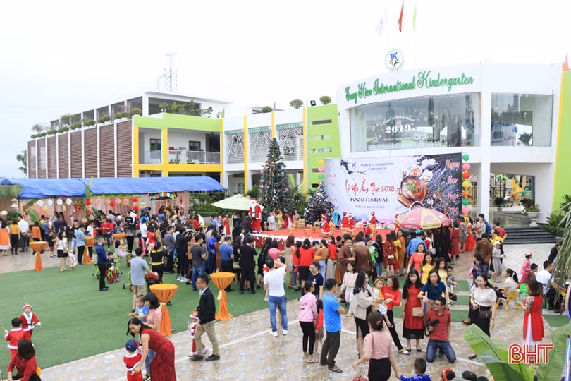 Lung linh sắc màu lễ hội ẩm thực ở Trường Mầm non Trung Kiên