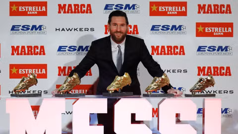 Messi thành người đầu tiên giành 5 Chiếc giày vàng châu Âu