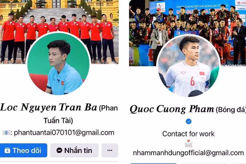 Nhâm Mạnh Dũng và một số cầu thủ Việt Nam bị đổi tên Facebook