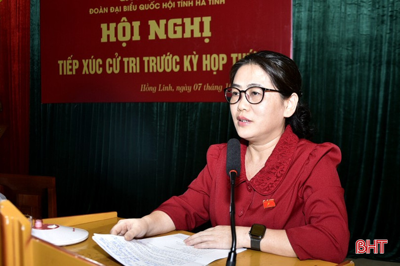 Đại biểu Quốc hội Phan Thị Nguyệt Thu - Chánh án TAND tỉnh Hà Tĩnh thông tin về Kỳ họp thứ 8. dt-1041651b9-7017.jpg