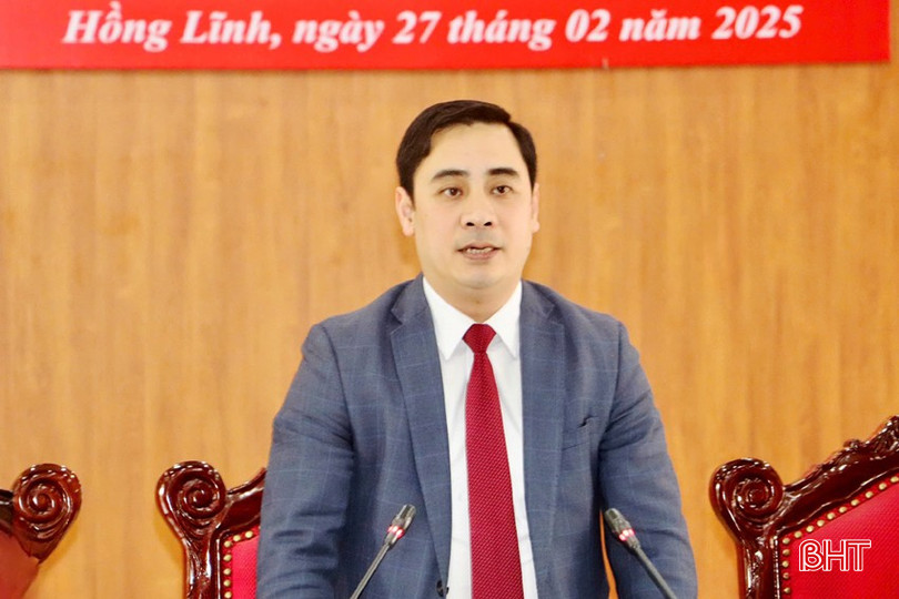 Bí thư Thị uỷ Hồng Lĩnh Lê Thành Đông kết luận hội nghị. bqbht_br_dt-z6356865444631-ca946fe4e27d0910b95a3f9b44969dcb.jpg