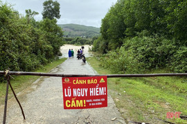 Cảnh báo lũ quét, sạt lở đất tại một số khu vực ở Hà Tĩnh