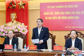 Phó Chủ tịch Quốc hội đánh giá cao sự chủ động, bài bản của Hà Tĩnh trong công tác bầu cử ĐBQH và HĐND các cấp