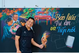 Tranh ghép vẽ bằng phấn đạt kỷ lục Việt Nam