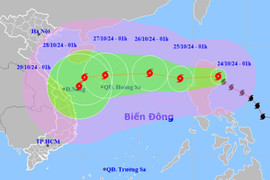 Tin bão Trà Mi mới nhất ngày 24/10