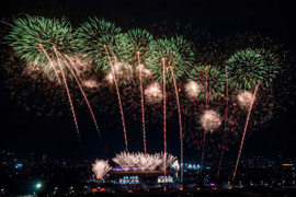 Mãn nhãn màn pháo hoa chào mừng thành công Đại hội XIV của Đảng