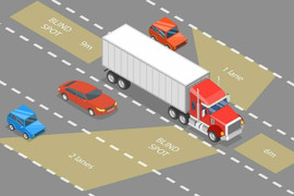 Thói quen người lái xe máy cần biết khi đi cạnh xe tải