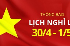 Lịch nghỉ lễ 30/4-1/5 và Quốc khánh