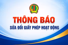 Quỹ Tín dụng nhân dân liên xã Kỳ Phong thông báo sửa đổi giấy phép hoạt động