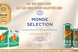 Bia Sao Vàng Lager đạt giải vàng chất lượng quốc tế Monde Selection 2026 tại Bỉ