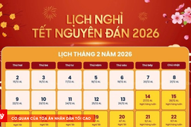 Lịch nghỉ tết Bính Ngọ, Quốc khánh năm 2026