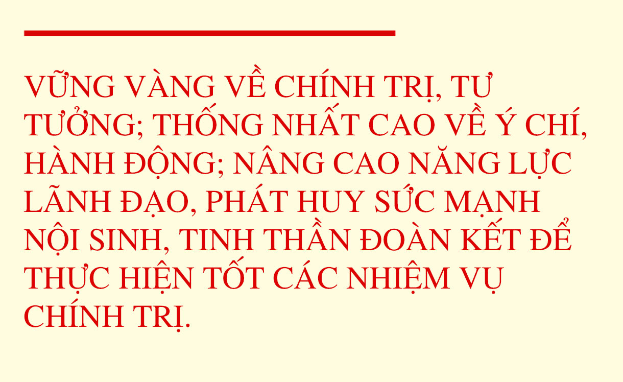 Tăng cường xây dựng, chỉnh đốn Đảng, hệ thống chính trị vững mạnh, tạo nền tảng để tỉnh nhà phát triển nhanh, bền vững