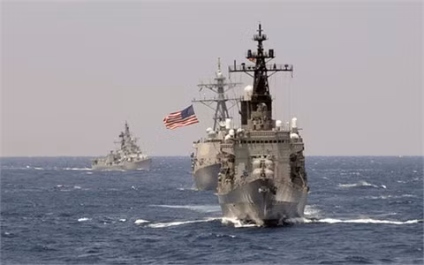 Tập trận quân sự chung Malabar Ấn Độ - Mỹ (ảnh: U.S. Navy/The Wall Treet Journal)