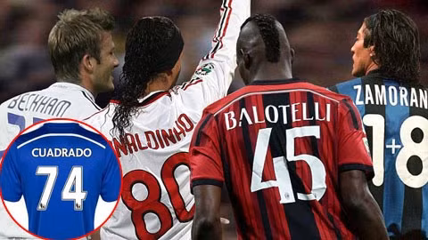 Số áo lạ của Beckham - Ronaldinho - Zamorano - Balotelli