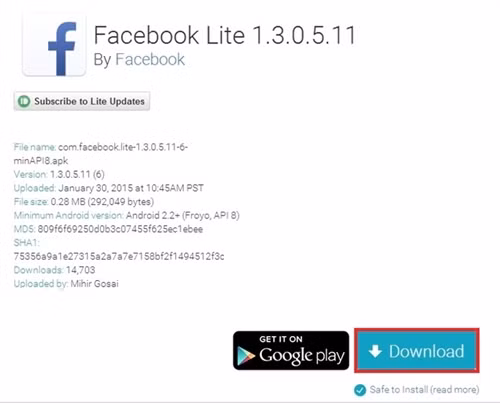 Sau khi truy cập link, hãy nhất nút Download để tải về.