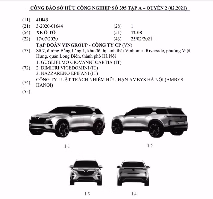 SUV 7 chỗ cỡ lớn của VinFast lộ thiết kế