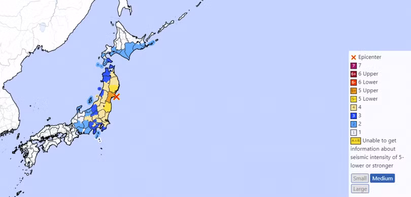 Động đất 7,2 độ Richter, Nhật Bản phát cảnh báo sóng thần