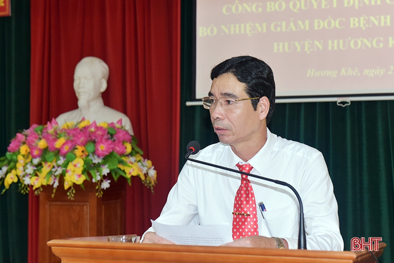 Ông Nguyễn Duy Bình giữ chức Giám đốc BVĐK huyện Hương Khê