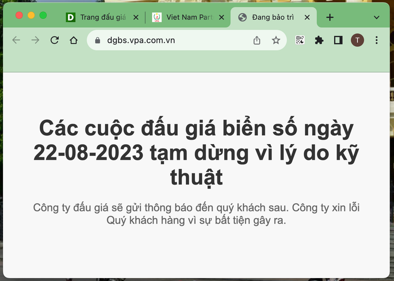 Giám đốc công ty đấu giá biển số ô tô gửi lời xin lỗi khách hàng