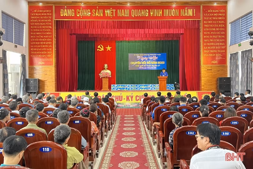 Địa phương đầu tiên ở Hương Sơn triển khai ngày hội chuyển đổi số