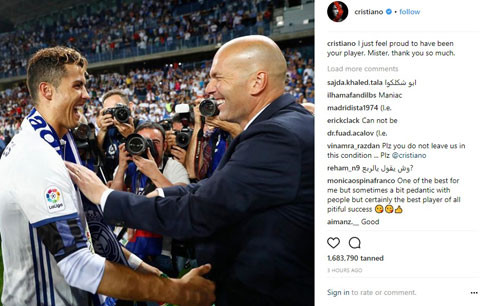 Dàn sao Real đồng loạt tri ân HLV Zidane