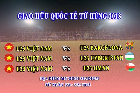 U23 Việt Nam đấu đội trẻ Barca, tái ngộ Uzbekistan trong tháng 8