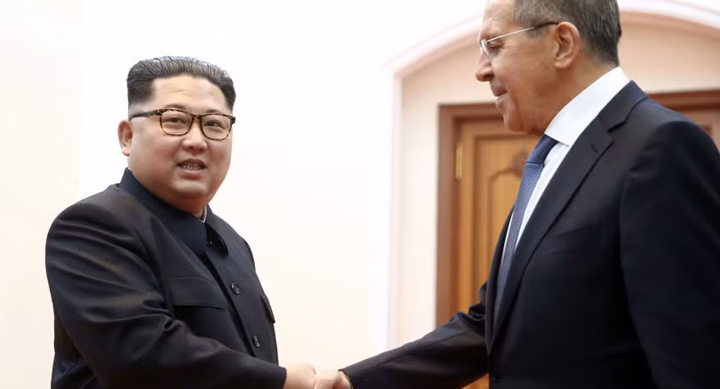 Hình ảnh về chuyến thăm bất ngờ của Ngoại trưởng Nga tới Triều Tiên
