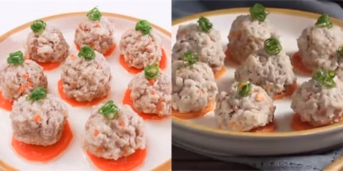 Ngon ngọt lạ miệng với thịt viên cà rốt hấp đậm vị đưa cơm