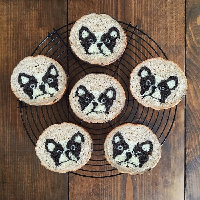 Bà mẹ Nhật đưa tranh vẽ vào lõi bánh mì