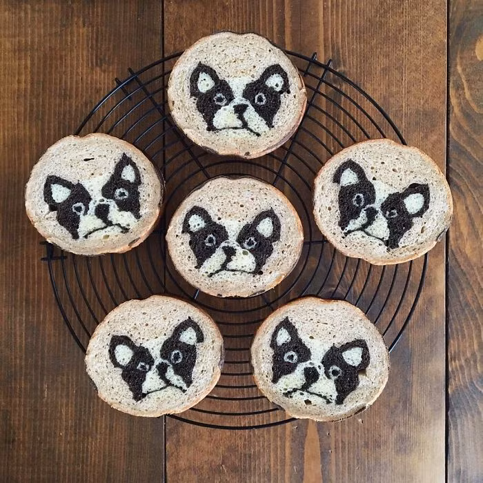 Bà mẹ Nhật đưa tranh vẽ vào lõi bánh mì