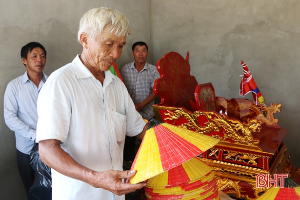 Chuẩn bị kiệu rước và các điều kiện cho Lễ hội đền Chiêu Trưng Lê Khôi