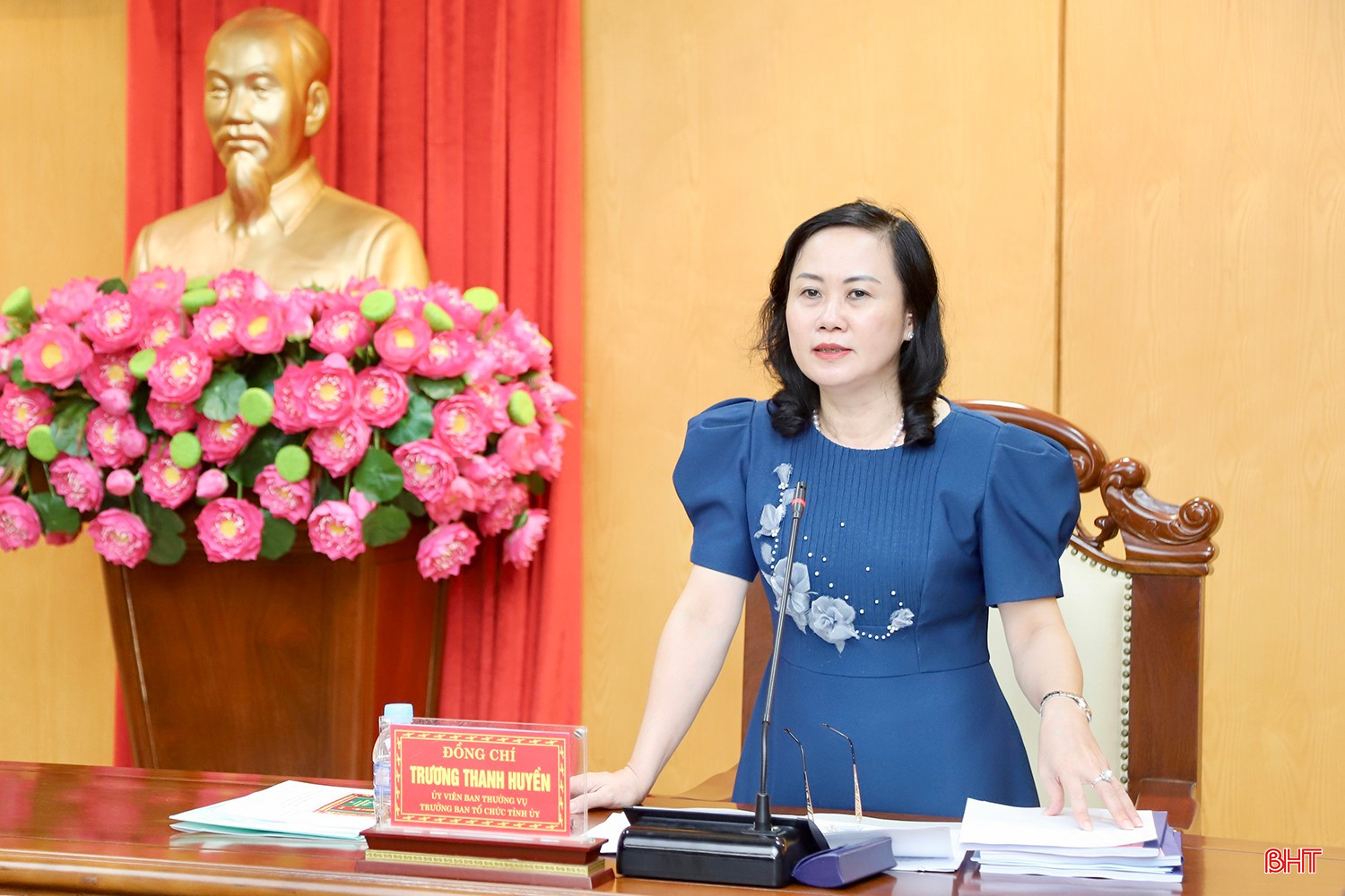 Trưởng ban Tổ chức Tỉnh ủy Trương Thanh Huyền phát biểu kết luận hội nghị. bqbht_br_img-9048-copy.jpg