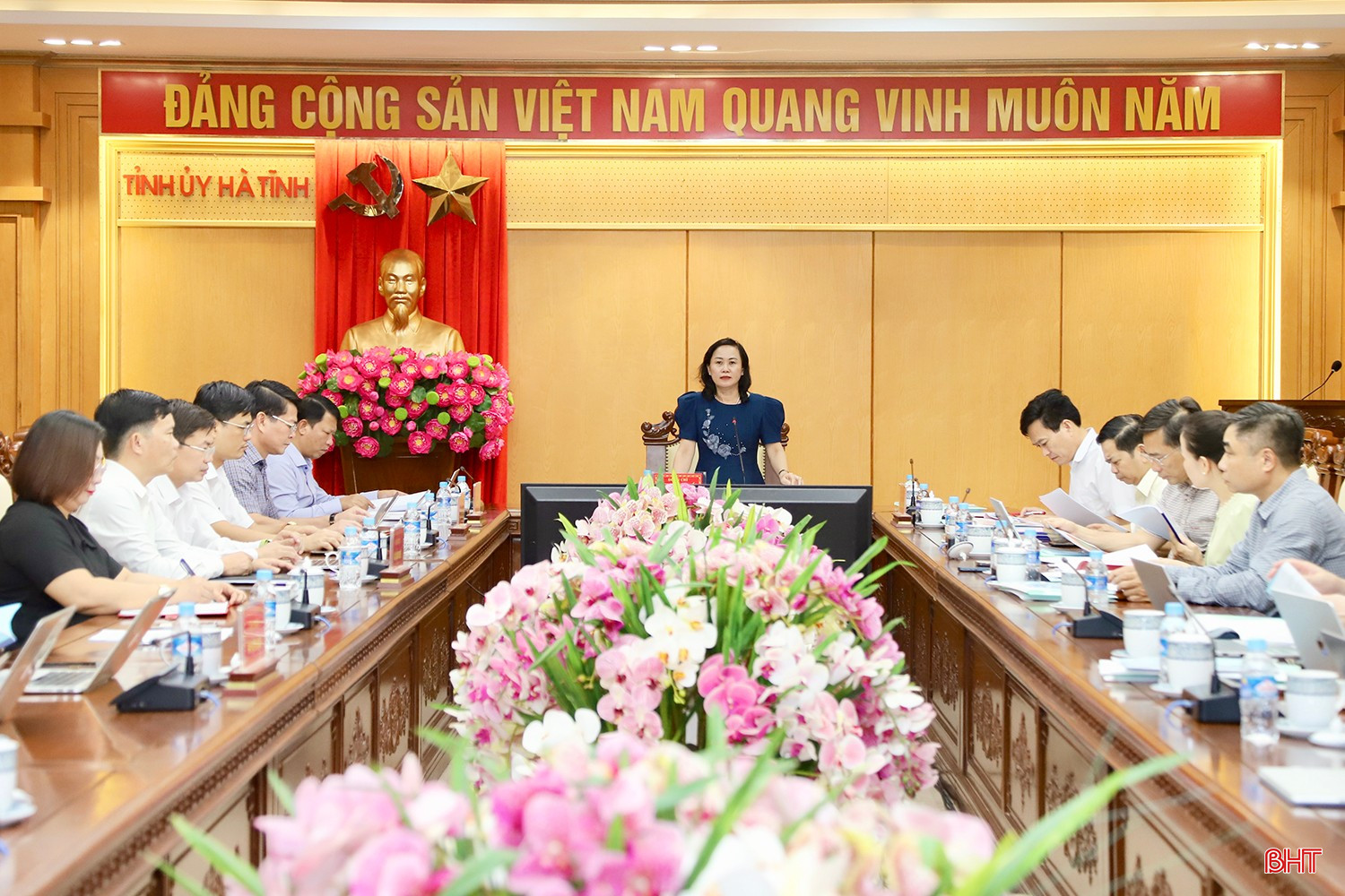 Đồng chí Trương Thanh Huyền - Ủy viên BTV, Trưởng ban Tổ chức Tỉnh ủy chủ trì hội nghị. bqbht_br_img-9013-copy.jpg
