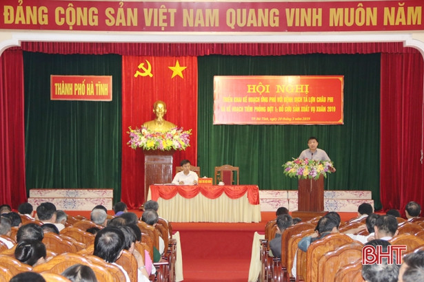 TP Hà Tĩnh quán triệt các kịch bản ứng phó với dịch tả lợn châu Phi