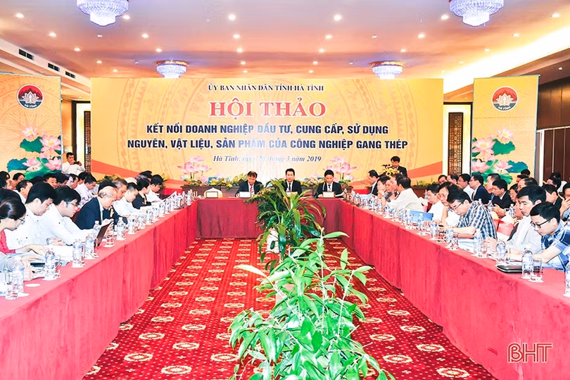 Hà Tĩnh hội thảo kết nối đầu tư, cung cấp nguyên vật liệu, sản phẩm công nghiệp gang thép