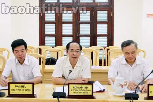 Phó Chủ tịch Thường trực UBND tỉnh Nguyễn Thiện cảm ơn sự giúp đỡ của Ngân hàng Thế giới và Bộ Công thương trong việc thực hiện Dự án RE2 và mong tiếp tục nhận được sự quan tâm về những dự án mới