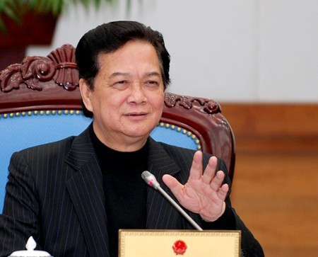 Thủ tướng Nguyễn Tấn Dũng muốn thay thế lãnh đạo doanh nghiệp Nhà nước không chịu cổ phần hóa. Ảnh: VGP.
