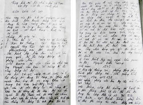 Biên bản sự việc liên quan giữa tổ thi công với "phóng viên" Tạp chí Môi trường và sức khỏe do Công an xã Thạch Thắng (huyện Thạch Hà) lập Biên bản sự việc liên quan giữa tổ thi công với "phóng viên" Tạp chí Môi trường và sức khỏe do Công an xã Thạch Thắng (huyện Thạch Hà) lập
