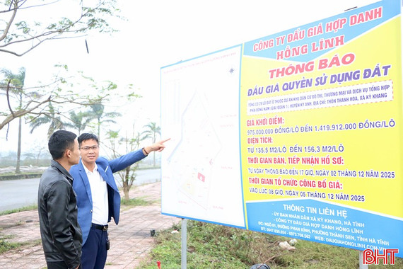 Hạ tầng khu dân cư phía Nam Hà Tĩnh “thoát ế”, đấu giá vượt khởi điểm 53,5 tỷ đồng 