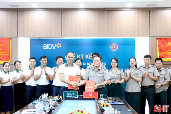 Thi hành án dân sự tỉnh Hà Tĩnh và BIDV ký biên bản ghi nhớ hợp tác