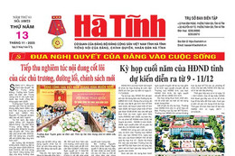 Báo in Hà Tĩnh ngày 13/11/2025