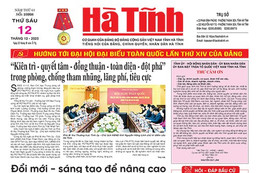 Báo in Hà Tĩnh ngày 12/12/2025